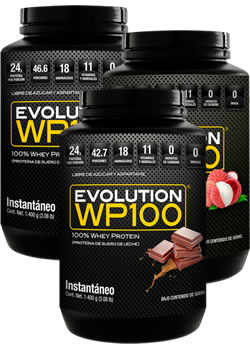 Suplemento proteico EVOLUTION WP100 Varios sabores